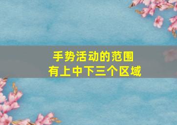 手势活动的范围 有上中下三个区域